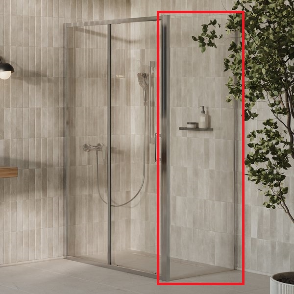 Душевая боковая стенка Ravak X-Point Slim XPSPS 90 профиль полированный алюминий стекло transparent X90V70C0FZ1