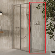 Душевая боковая стенка Ravak X-Point Slim XPSPS 90 профиль полированный алюминий стекло transparent X90V70C0FZ1