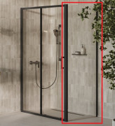 Душевая боковая стенка Ravak X-Point Slim XPSPS 90 профиль черный стекло transparent X90V7030FZ1