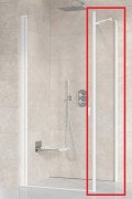 Душевая боковая стенка Ravak Chrome CPS 80 профиль белый матовый стекло transparent 9QV40E00Z1