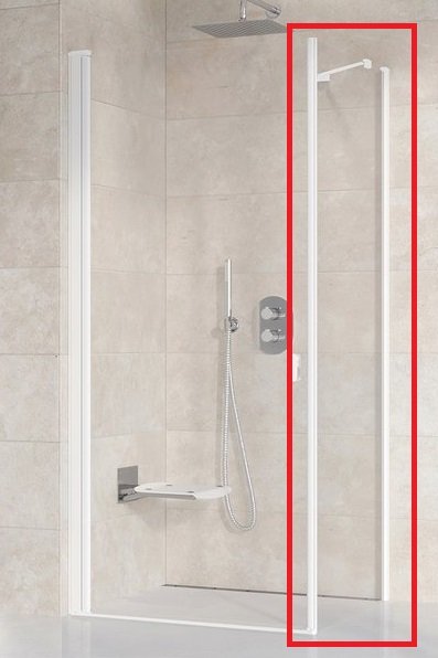 Душова бічна стінка Ravak Chrome CPS 90 профіль білий матовий скло transparent 9QV70E00Z1