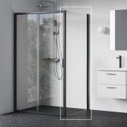 Душова бічна стінка Ravak Blix II NBLPS 80 профіль чорний скло transparent 9BM40300Z1