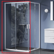 Душевая дверь Ravak Blix II NBLRV2K-80 раздвижная профиль белый матовый стекло transparent 1XM40E00Z1