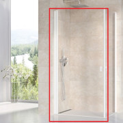 Душевая дверь Ravak Chrome CRV1-90 распашная профиль белый матовый стекло transparent 1QV70E01Z1