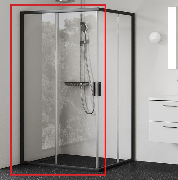 Душові двері Ravak Blix II NBLRV2K-100 розсувна профіль чорний скло transparent 1XMA0300Z1