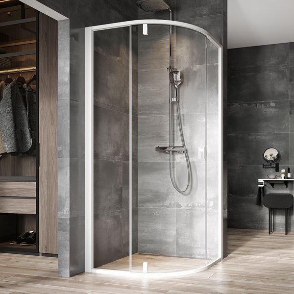 Душевой уголок Ravak Nexty NSKK3-100 профиль белый матовый стекло transparent 3O6AAE01Z1