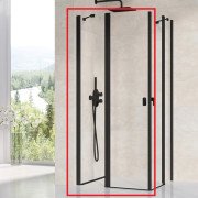 Душові двері Ravak Chrome CRV2-80 орна профіль чорний скло transparent 1QV40300Z1