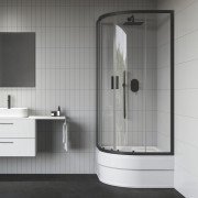 Душевой уголок Ravak Blix II NBLCP4-80 Sabina профиль черный стекло transparent 3BM40340Z1