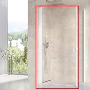 Душевая дверь Ravak Chrome CRV1-80 распашная профиль белый матовый стекло transparent 1QV40E01Z1