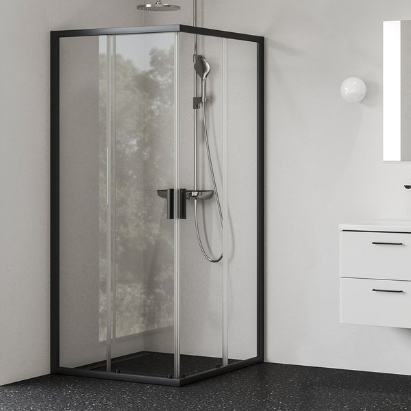 Душовий куточок Ravak Blix II NBLRV2-90 профіль чорний скло transparent 1LM70300Z1