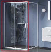 Душові двері Ravak Blix II NBLRV2K-90 розсувна профіль білий матовий скло transparent 1XM70E00Z1