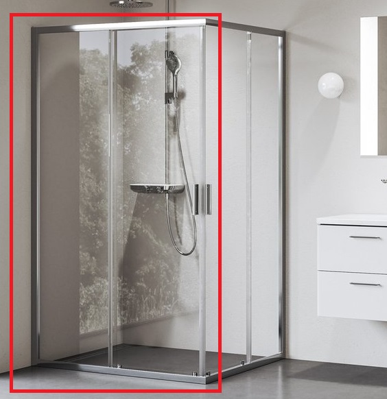 Душові двері Ravak Blix II NBLRV2K-80 розсувна профіль полірований алюміній скло transparent 1XM40C00Z1