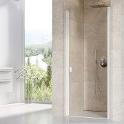 Душові двері Ravak Chrome CSD1-80 орна профіль білий матовий скло transparent 0QV40E00Z1