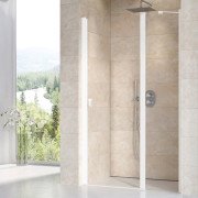 Душевая дверь Ravak Chrome CSD2-120 распашная профиль белый матовый стекло transparent 0QVGCE00Z1