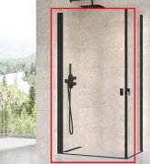 Душевая дверь Ravak Chrome CRV1-100 распашная профиль черный стекло transparent 1QVA0301Z1