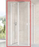 Душові двері Ravak Chrome CRV2-80 розпашна профіль білий матовий скло transparent 1QV40E00Z1