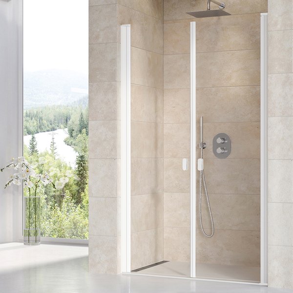 Душові двері Ravak Chrome CSDL2-100 профіль білий матовий скло transparent 0QVACE0LZ1