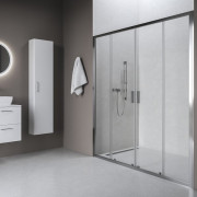 Душевая дверь Ravak Blix II NBLDP4-190 раздвижная профиль полированный алюминий стекло transparent  0YML0C00Z1