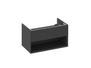 Тумба под раковину подвесная Ravak SD Lite 80 МДФ черный матовый X000001862