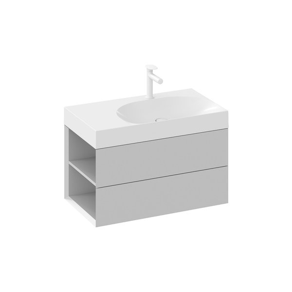 Тумба під раковину підвісна Ravak SD Lite 80 Л МДФ димчасто-сірий X000001877