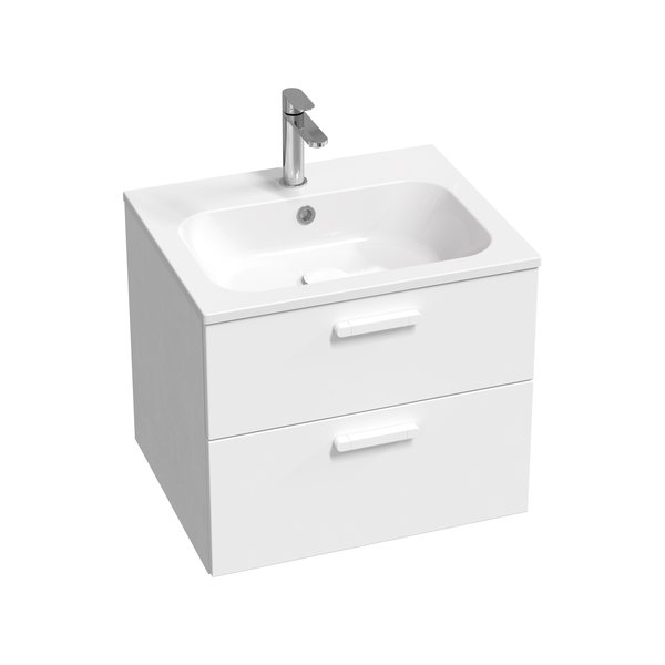 Тумба под раковину подвесная Ravak SD Chrome II 600 ДСП/МДФ белый белая ручка X000001776