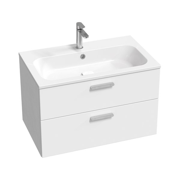 Тумба под раковину подвесная Ravak SD Chrome II 800 ДСП/МДФ белый ручка хром X000001774