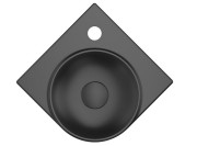 Раковина для ванной Ravak Yard 280 C  28х28 см угловая керамика черный матовый XJX0D228000