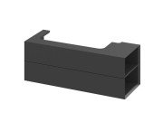 Тумба под раковину подвесная Ravak SD Lite 120 П МДФ черный матовый X000001892