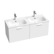 Тумба під подвійну раковину Ravak SD Chrome II 1200 ДСП/МДФ білий біла ручка X000001779