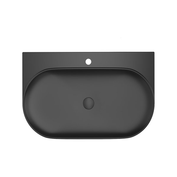 Раковина для ванної кімнати Ravak Yard 800 80,5х50 см кераміка чорний матовий XJX0D280002