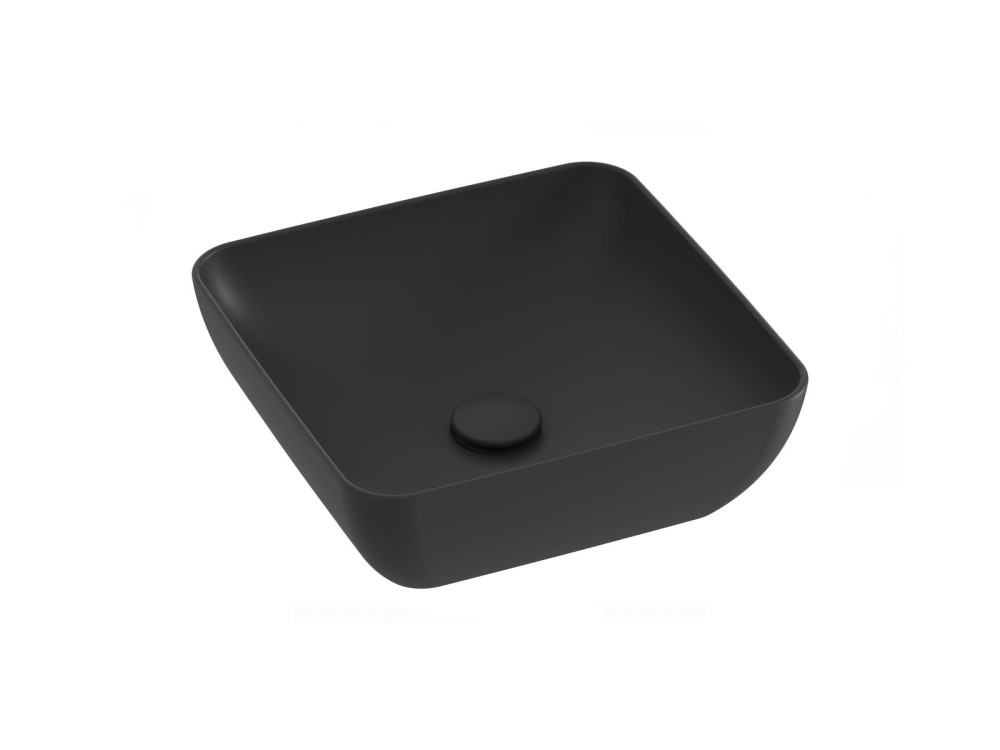 Раковина для ванной Ravak Uni 38 S Slim 38х38 см керамика черный матовый XJX0D138000