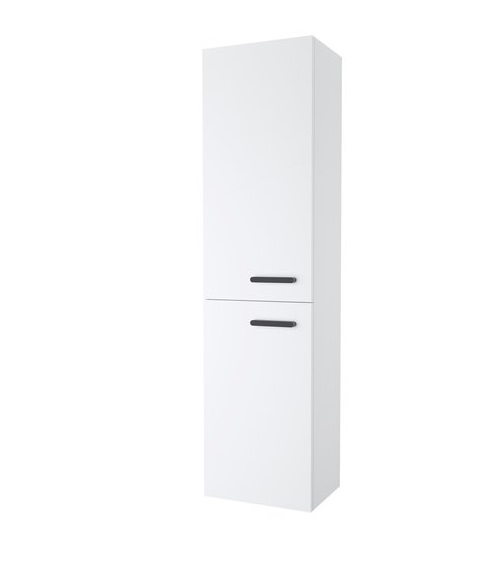 Пенал для ванной Ravak SB 390 Chrome II L подвесной ДСП/МДФ белый черные ручки X000001748