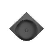 Раковина для ванной Ravak Yard 450 C 45х45 см угловая керамика черный матовый XJX0D045000