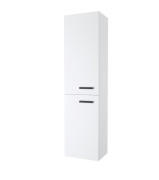 Пенал для ванної кімнати Ravak SB 390 Chrome II L підвісний ДСП/МДФ білий чорні ручки X000001748