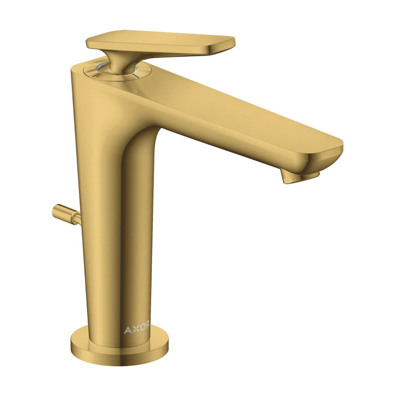 Змішувач для раковини Hansgrohe Axor Citterio C з донним клапаном поліроване золото 49030990