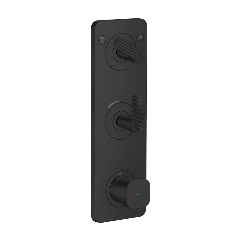 Термостат для душу Hansgrohe Axor Citterio C 2 споживача матовий чорний 49701670