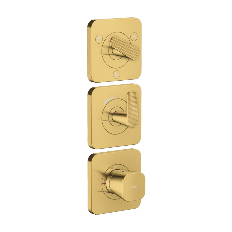 Термостат для душу Hansgrohe Axor Citterio C 3 споживача поліроване золото 49711990