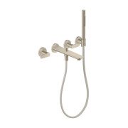 Смеситель для ванной Hansgrohe Axor Citterio C настенный с душевым гарнитуром матовый никель 49480820