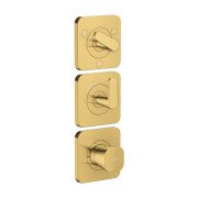 Термостат для душу Hansgrohe Axor Citterio C 3 споживача поліроване золото 49710990