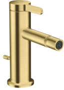 Змішувач для біде Hansgrohe Axor One одноважільний з донним клапаном матова латунь 48210950