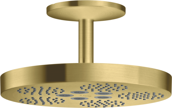 Верхний душ Hansgrohe Axor One Ø280 мм 1 режим с потолочным подсоединением матовая латунь 48493950