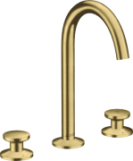 Смеситель для раковины Hansgrohe Axor One Select 170 на 3 отверстия с донным клапаном Push-Open матовая латунь 48070950