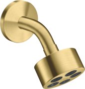 Верхний душ Hansgrohe Axor One Ø75 мм 1 режим EcoSmart с держателем матовая латунь 48490950