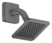 Верхній душ Hansgrohe Axor Citterio C 1jet EcoSmart 120х120 мм із кронштейном матовий чорний хром 28810340