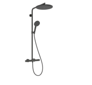 Душова система Hansgrohe Raindance Alive Puro Showerpipe 300 1jet EcoSmart+ з термостатом матовий чорний хром 24594340