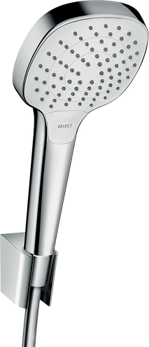 Ручной душ на держателе Hansgrohe Croma Select E 110 Vario EcoSmart 3-режимный хром 28093400