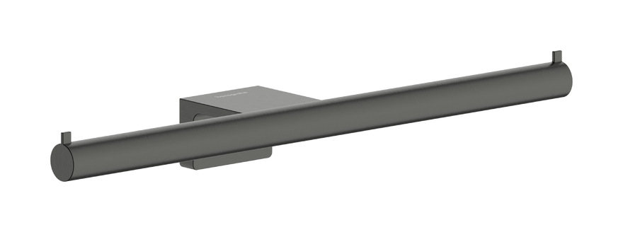 Тримач для туалетного паперу Hansgrohe AddStoris S подвійний метал матовий чорний хром 41768340