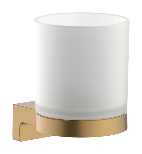 Склянка для зубних щіток Hansgrohe AddStoris S на тримачі скло/метал матова бронза 41769140