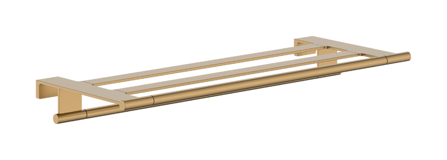 Тримач для рушників Hansgrohe AddStoris S з полицею метал матова бронза 41781140