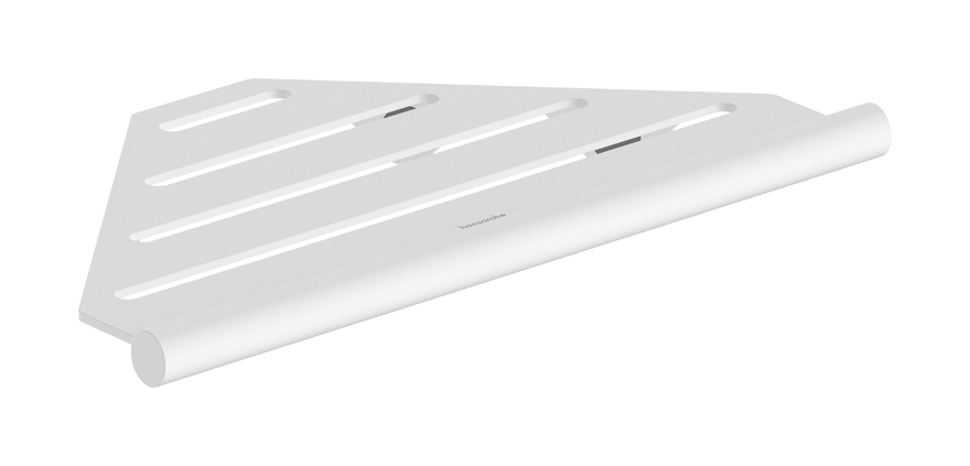 Полиця для ванної Hansgrohe AddStoris S кутова матовий білий 41761700